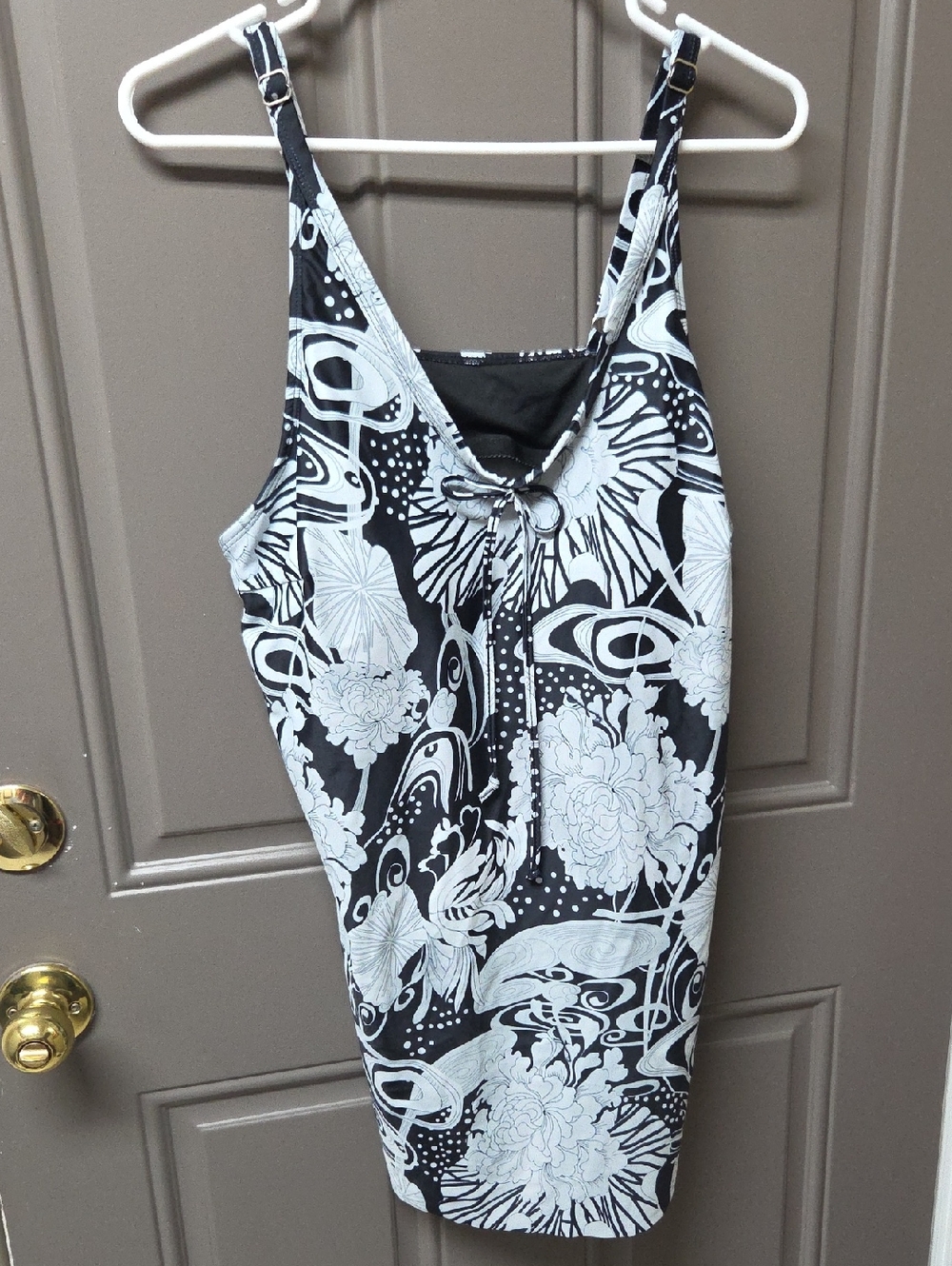 Black & White Floral Tank Dress